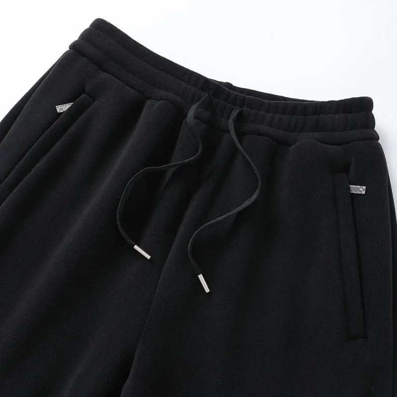 Herren Thermo-Fleece-Jogginghose mit angerauter Innenseite und Kordelbund Drune
