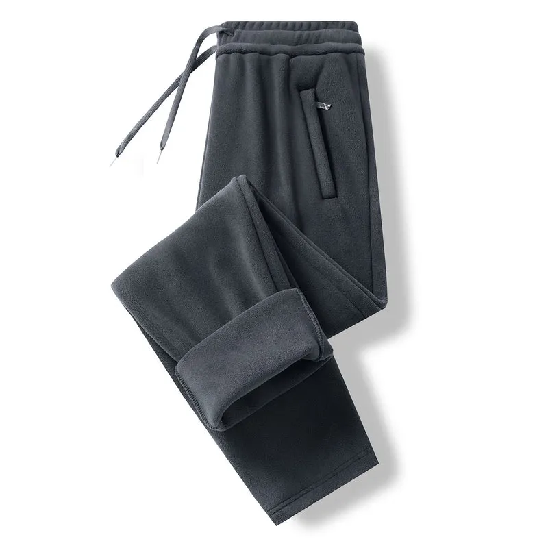 Herren Thermo-Fleece-Jogginghose mit angerauter Innenseite und Kordelbund Drune