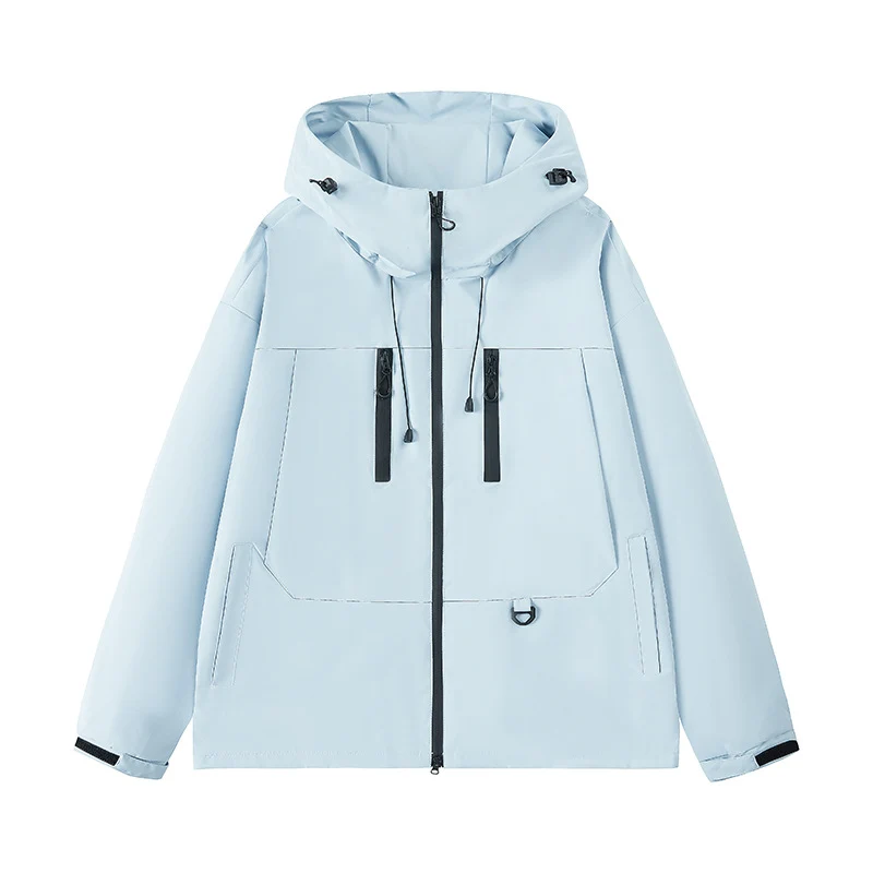 Herren Technische wasserabweisende Kapuzen‑Übergangsjacke mit getapten Reißverschlüssen & Utility‑Taschen Drune