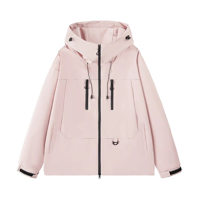 Herren Technische wasserabweisende Kapuzen‑Übergangsjacke mit getapten Reißverschlüssen & Utility‑Taschen Drune