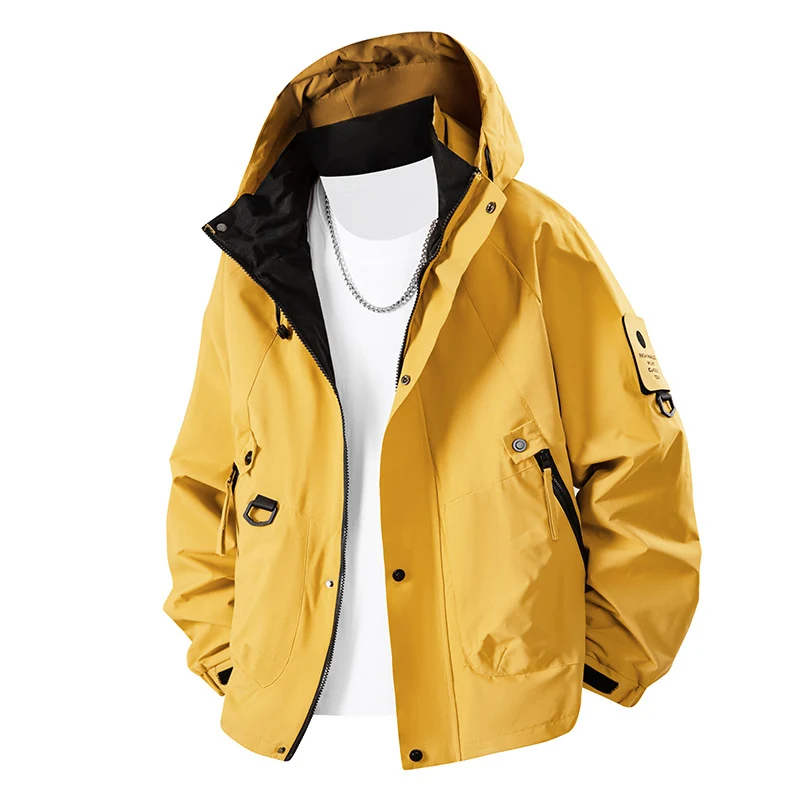Herren Technische Utility‑Fieldjacke mit Kapuze, wasserabweisender Hülle & Multi‑Taschen Drune