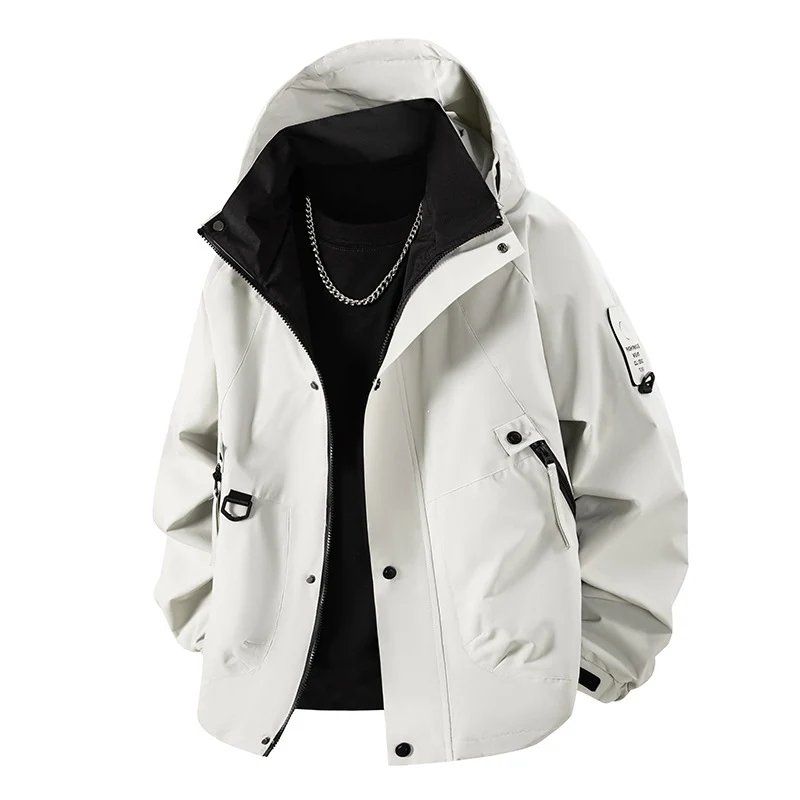 Herren Technische Utility‑Fieldjacke mit Kapuze, wasserabweisender Hülle & Multi‑Taschen Drune