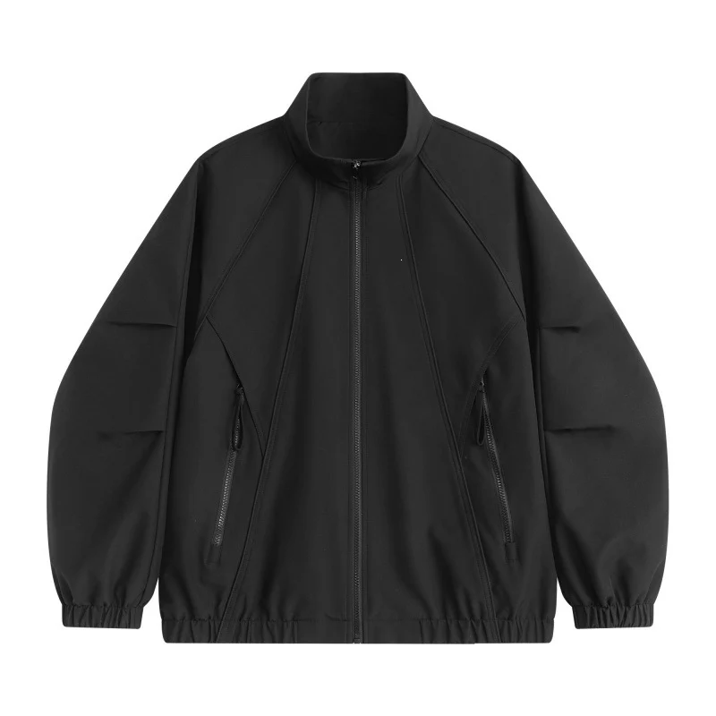 Herren Technische Oversize-Softshell-Trainingsjacke mit Stehkragen, ergonomischen Teilungsnähten & wasserabweisender Beschichtung Drune