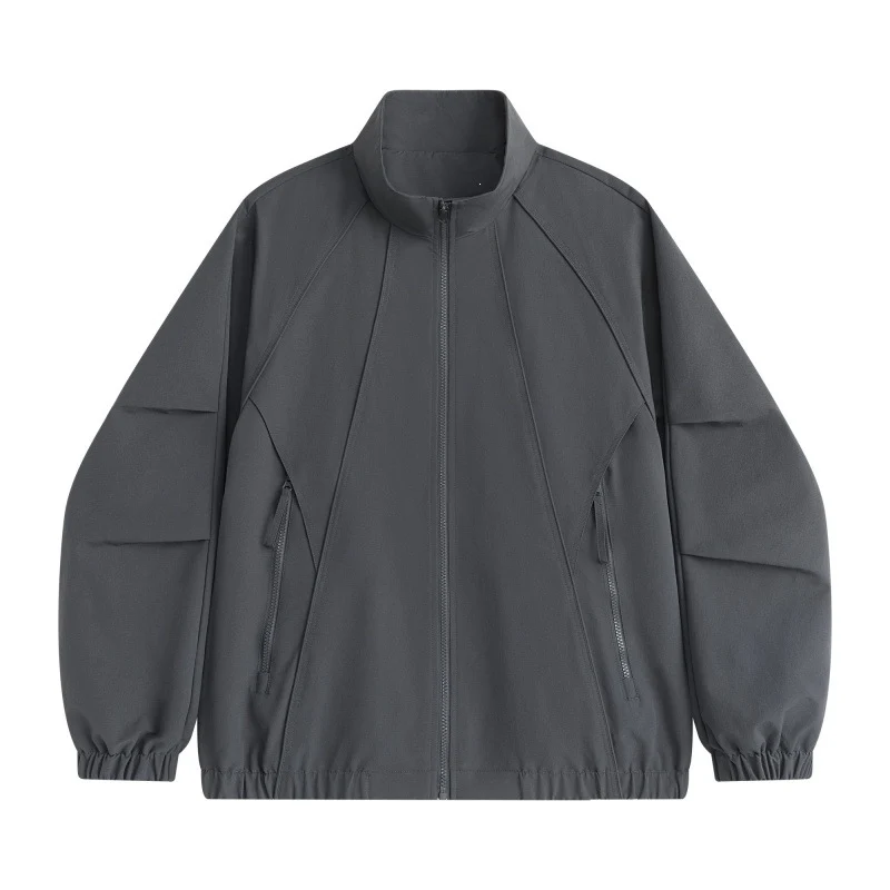Herren Technische Oversize-Softshell-Trainingsjacke mit Stehkragen, ergonomischen Teilungsnähten & wasserabweisender Beschichtung Drune