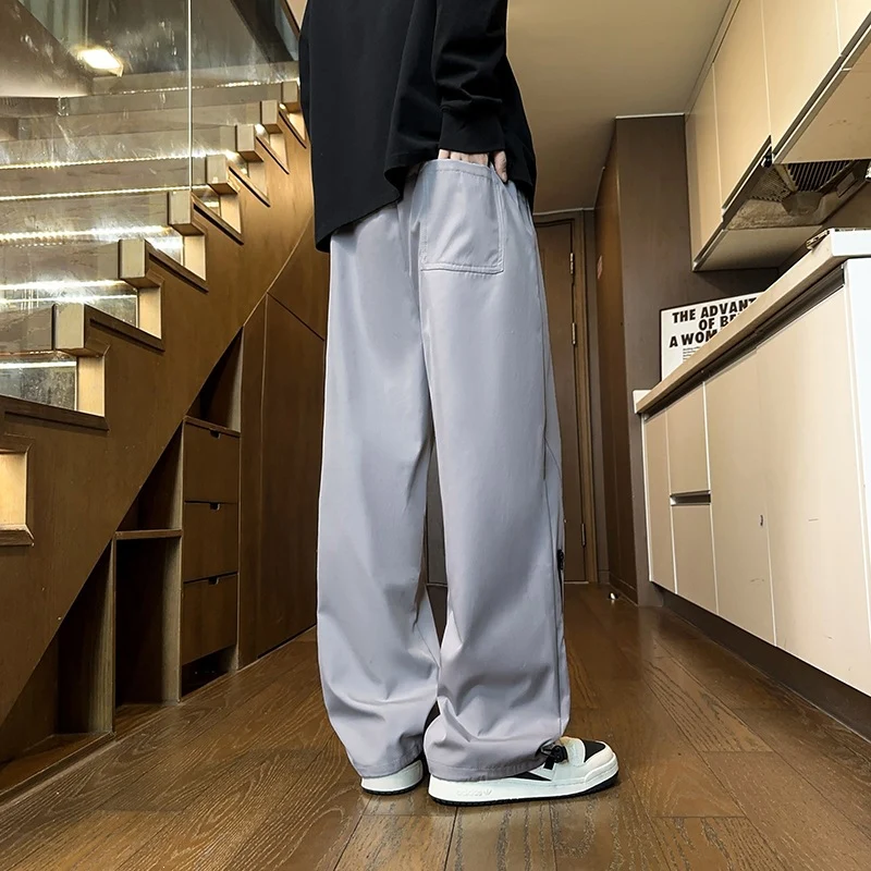 Herren Technische Oversize-Cargo-Hose mit Zip‑Beintaschen & Kordelbund Drune