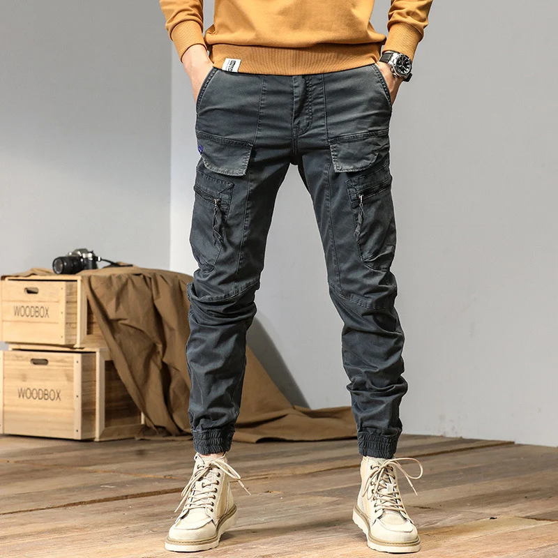 Herren Technische Cargo-Jogginghose mit Multifunktionstaschen & elastischen Bündchen Drune