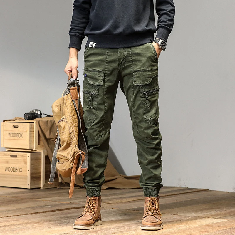 Herren Technische Cargo-Jogginghose mit Multifunktionstaschen & elastischen Bündchen Drune