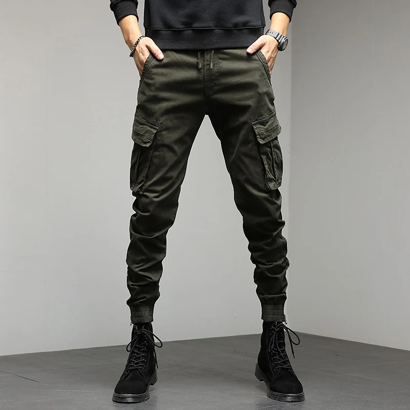 Herren Tapered Utility-Cargo-Jogger mit Tunnelzugbund, verstärkten Kniepartien & Mehrfach-Taschen Drune