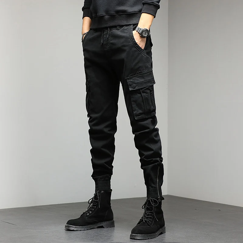 Herren Tapered Utility-Cargo-Jogger mit Tunnelzugbund, verstärkten Kniepartien & Mehrfach-Taschen Drune