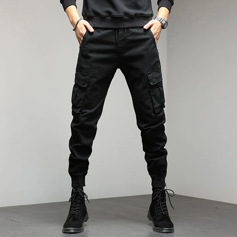 Herren Tapered Utility-Cargo-Jogger mit Tunnelzugbund, verstärkten Kniepartien & Mehrfach-Taschen Drune