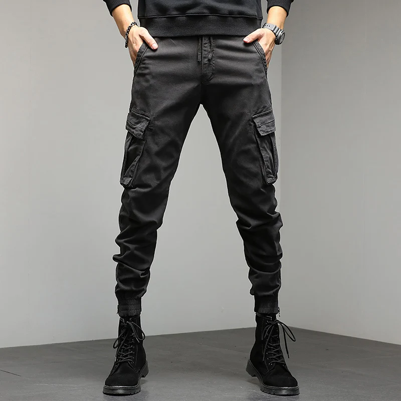 Herren Tapered Utility-Cargo-Jogger mit Tunnelzugbund, verstärkten Kniepartien & Mehrfach-Taschen Drune