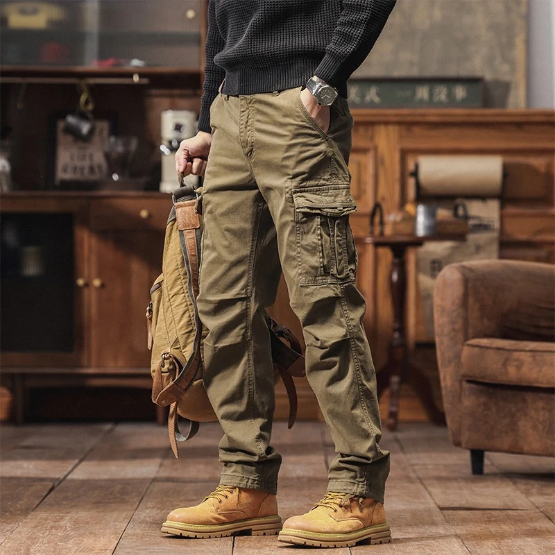 Herren Tapered Utility‑Cargo‑Hose mit Mehrfachtaschen und verstärkten Kniepartien Drune