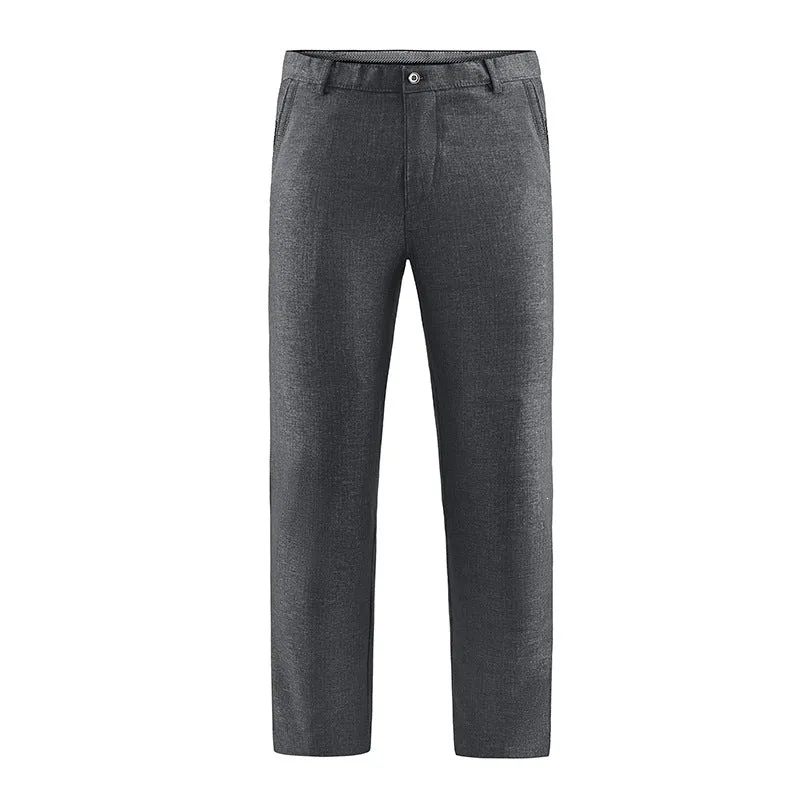 Herren Tailored-Chinohose mit geradem Bein, Gürtelschlaufen & Wiener Naht Drune