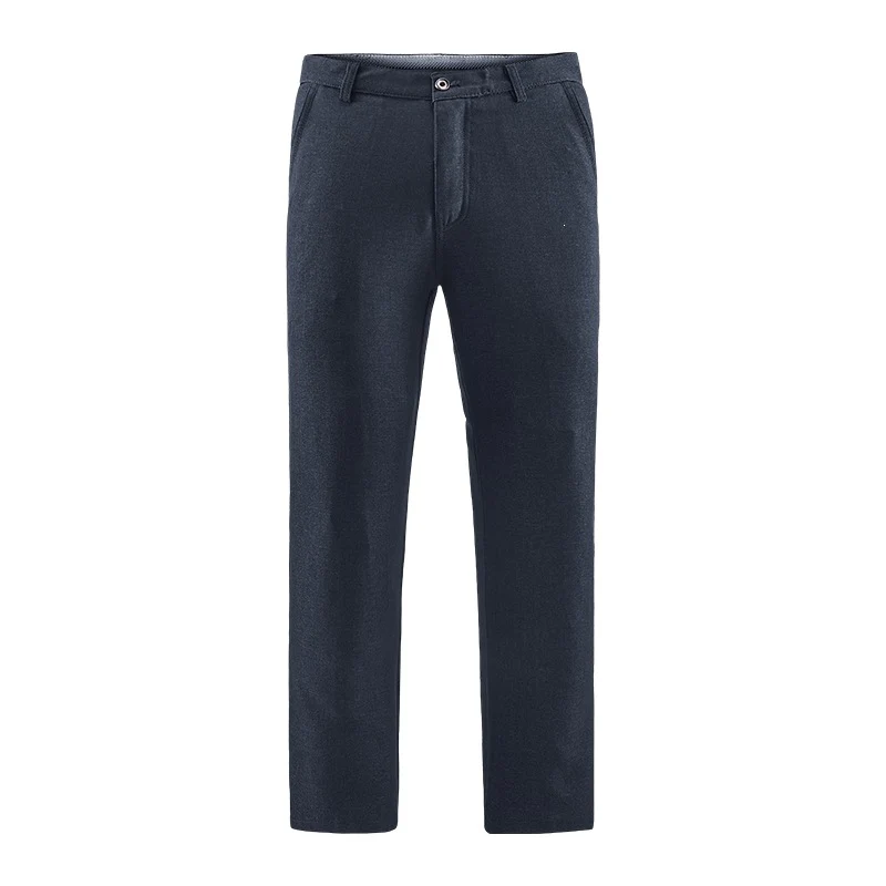 Herren Tailored-Chinohose mit geradem Bein, Gürtelschlaufen & Wiener Naht Drune