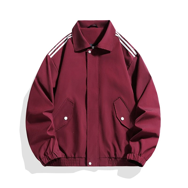 Herren Sportlich-urbane Oversize Bomberjacke mit geripptem Saum, Druckknopfblende & Schulterstreifen Drune