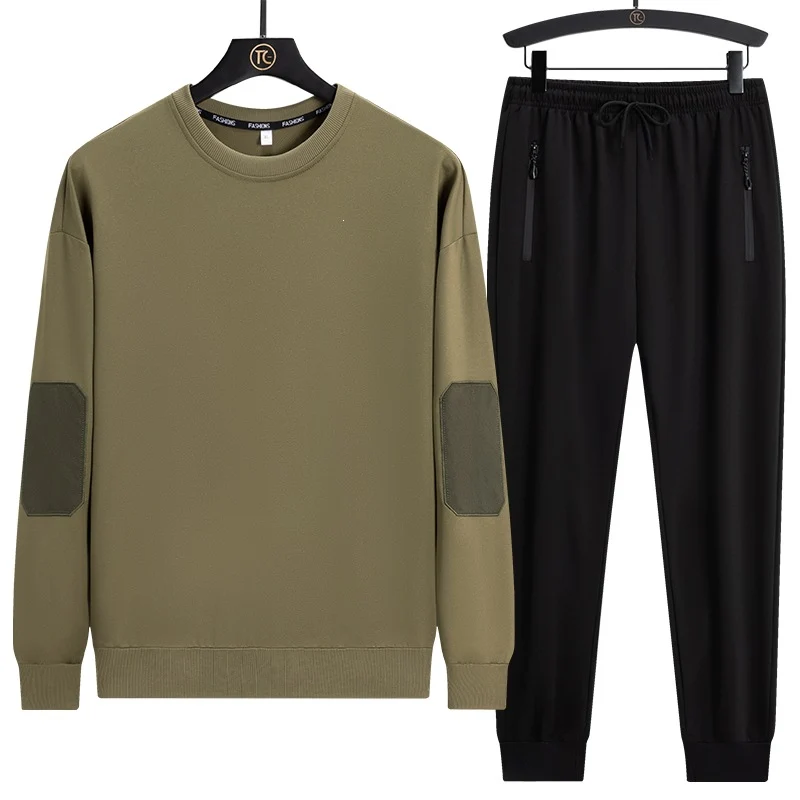 Herren Sportives Lounge-Set aus Funktionsfleece mit Ellenbogenpatches & Reißverschlusstaschen Drune