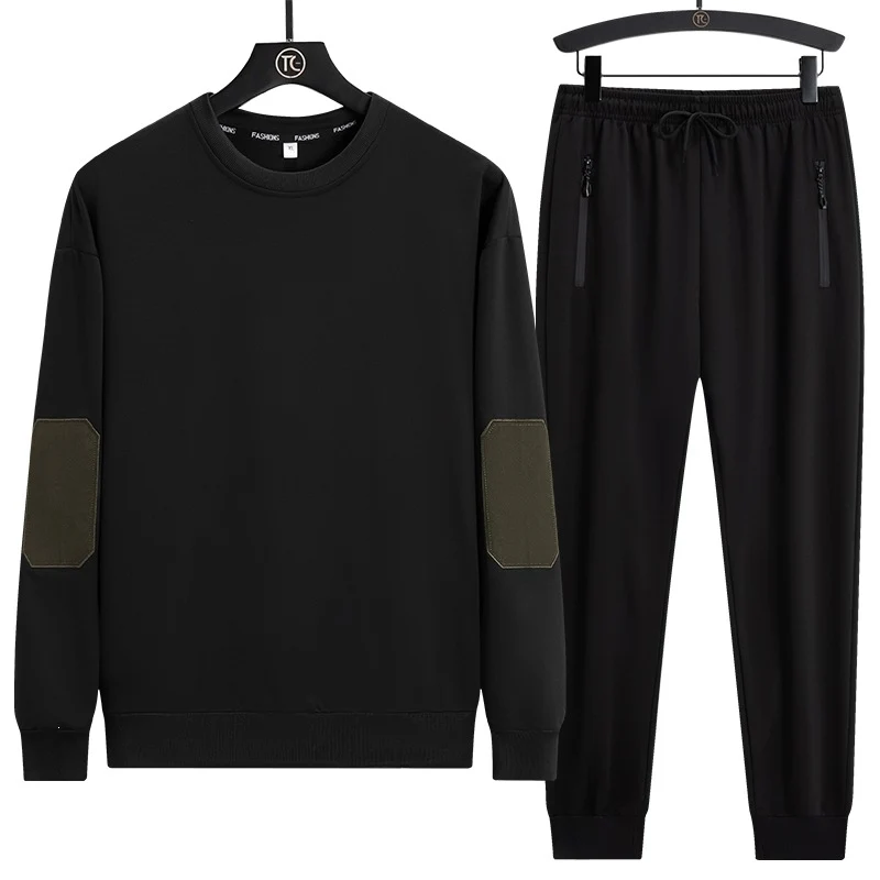Herren Sportives Lounge-Set aus Funktionsfleece mit Ellenbogenpatches & Reißverschlusstaschen Drune