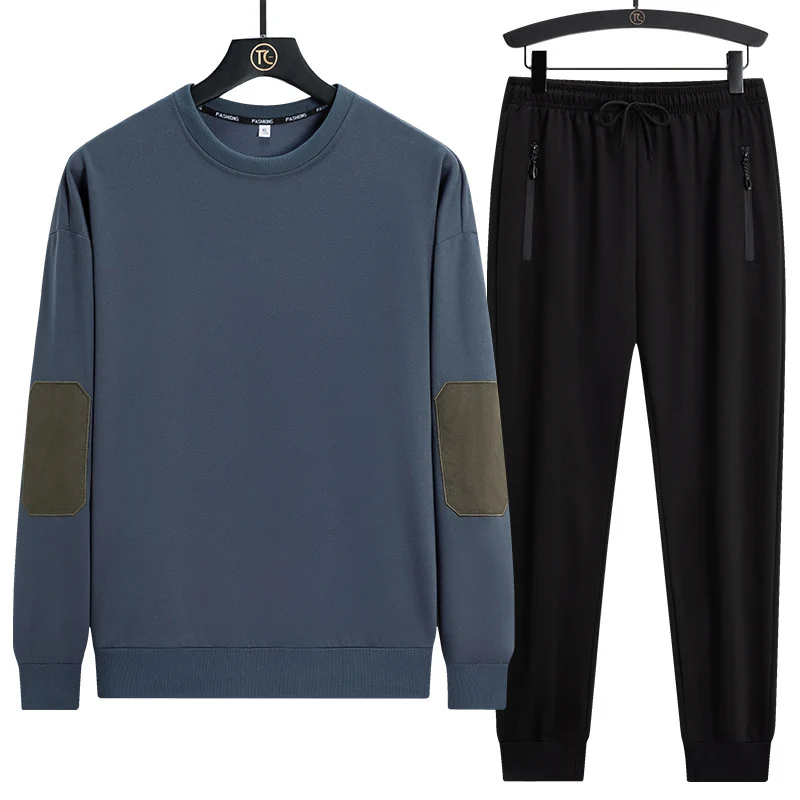 Herren Sportives Lounge-Set aus Funktionsfleece mit Ellenbogenpatches & Reißverschlusstaschen Drune