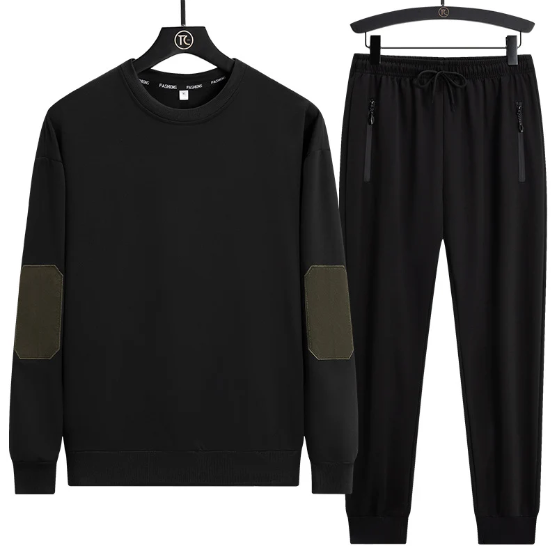 Herren Sportives Lounge-Set aus Funktionsfleece mit Ellenbogenpatches & Reißverschlusstaschen Drune