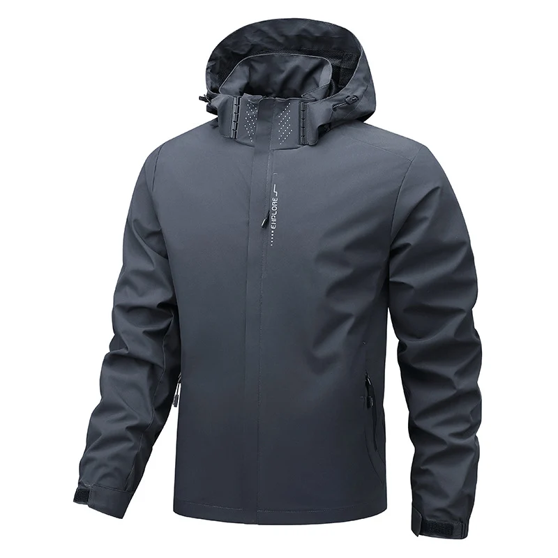 Herren Softshell-Übergangsjacke mit Kapuze, wasserabweisender Membran & verschweißten Nähten Drune