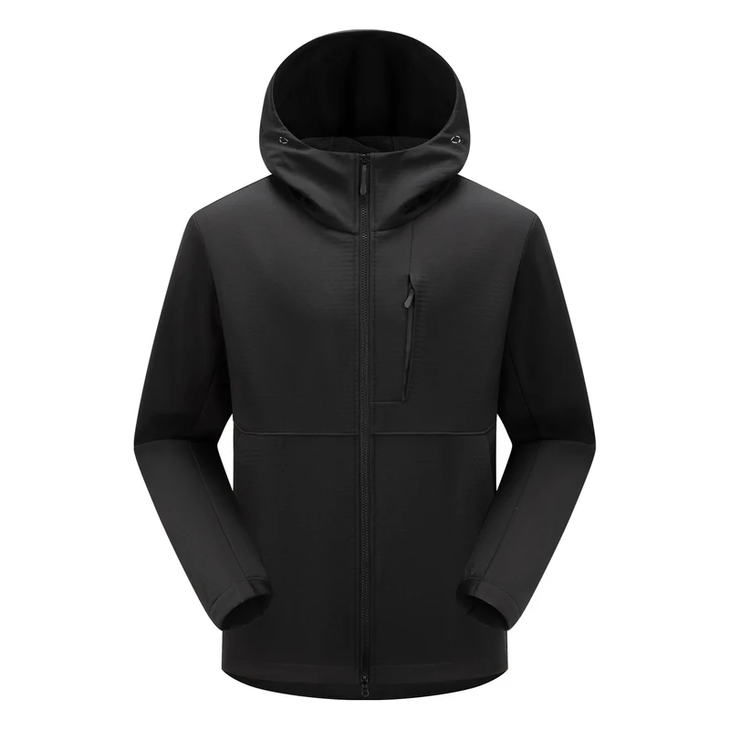 Herren Softshell-Funktionsjacke mit Wattierung, Kapuze & Zwei-Wege-Reißverschluss Drune
