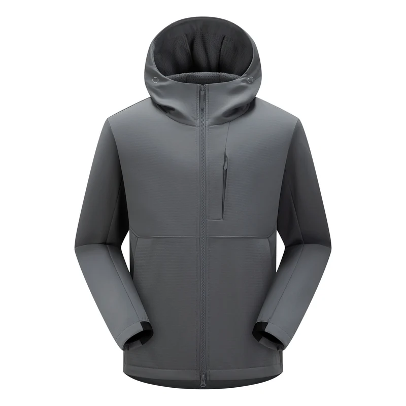 Herren Softshell-Funktionsjacke mit Wattierung, Kapuze & Zwei-Wege-Reißverschluss Drune
