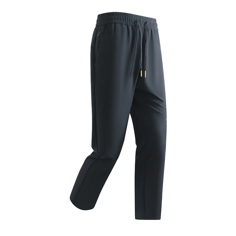 Herren Slim-Tapered Performance-Jogginghose aus wasserabweisendem Funktionsstoff mit elastischem Kordelbund & verdeckten Reißverschlusstaschen Drune