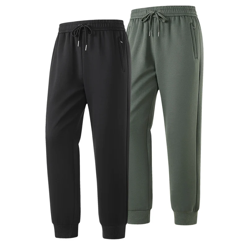 Herren Slim-Fit Freizeithose aus atmungsaktivem Funktionsfleece mit Kordelbund, Reißverschlusstaschen & Rippbündchen Drune