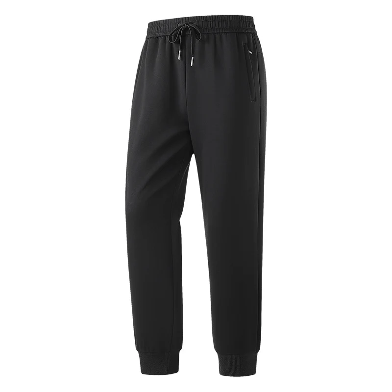 Herren Slim-Fit Freizeithose aus atmungsaktivem Funktionsfleece mit Kordelbund, Reißverschlusstaschen & Rippbündchen Drune