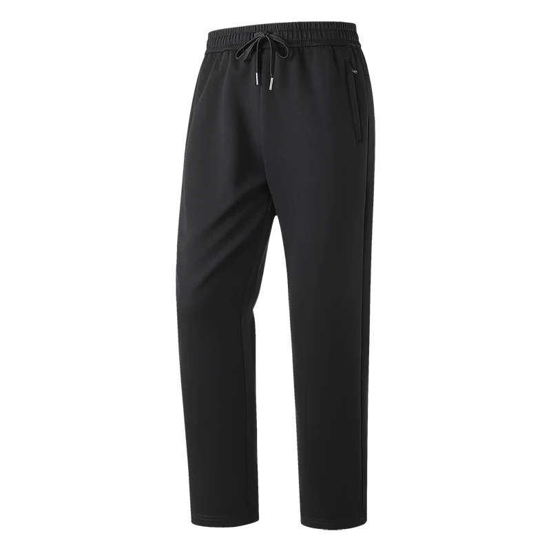 Herren Slim-Fit Freizeithose aus atmungsaktivem Funktionsfleece mit Kordelbund, Reißverschlusstaschen & Rippbündchen Drune