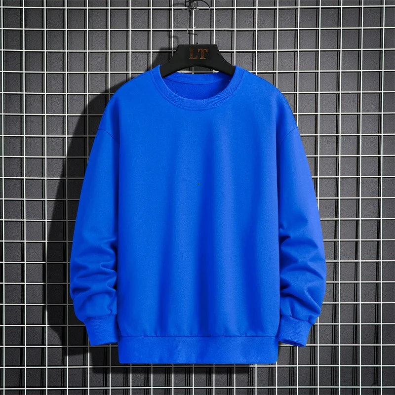 Herren Schlichtes Oversize Rundhals‑Sweatshirt aus schwerer Baumwollmischung mit gerippten Bündchen Drune