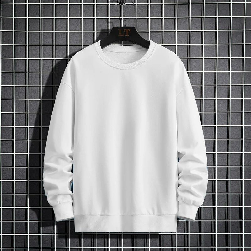 Herren Schlichtes Oversize Rundhals‑Sweatshirt aus schwerer Baumwollmischung mit gerippten Bündchen Drune