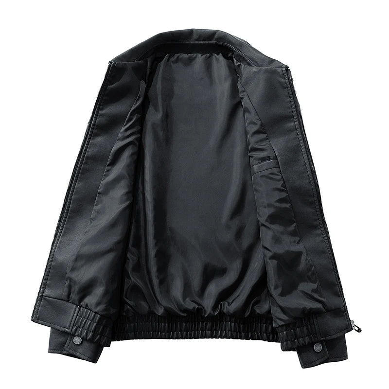 Herren Oversize Velours‑Optik Übergangsblouson mit Hemdkragen, Reißverschluss & elastischem Saum Drune