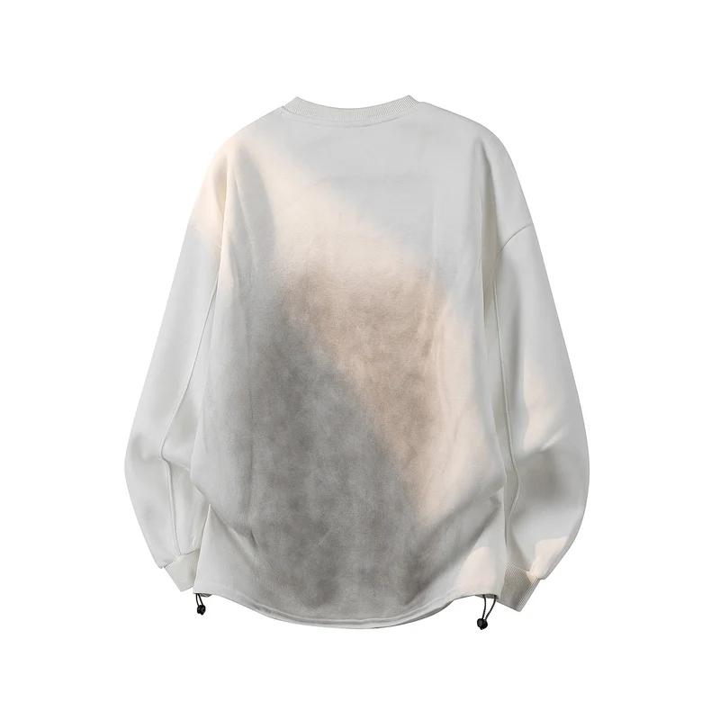 Herren Oversize Sweatshirt mit Allover-Print, Rundhalsausschnitt & Tunnelzugsaum Drune