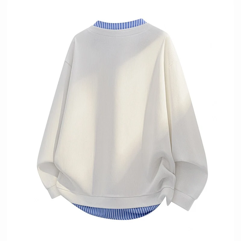 Herren Oversize-Struktur-Sweatshirt mit Hemd-Layer-Effekt Drune