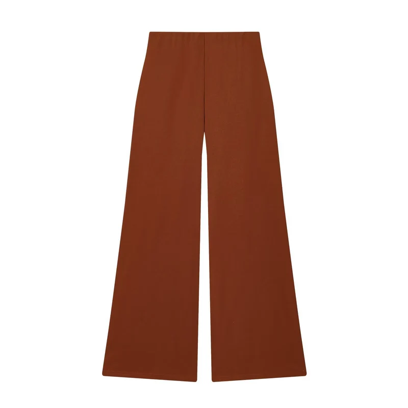 Damen Zweiteiliges Loungewear-Set mit gedrehtem Saumdetail und weiter Highwaist-Hose Drune