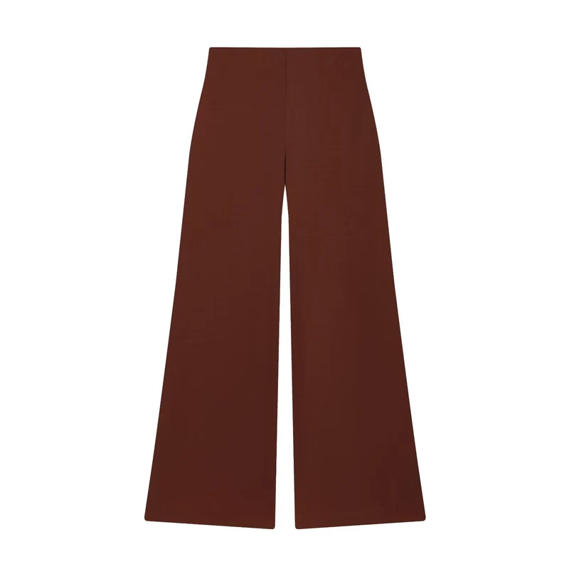 Damen Zweiteiliges Loungewear-Set mit gedrehtem Saumdetail und weiter Highwaist-Hose Drune