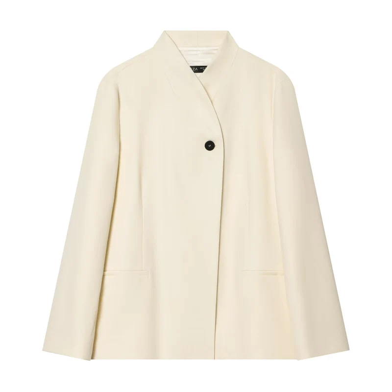 Damen Zweiteiliges Anzugs-Set mit Oversize-Longblazer und High-Waist Bundfaltenhose Drune