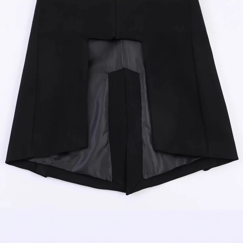 Damen Zweireihiger Blazer mit Schwalbenschwanz‑Saum und Cut‑Out‑Detail Drune