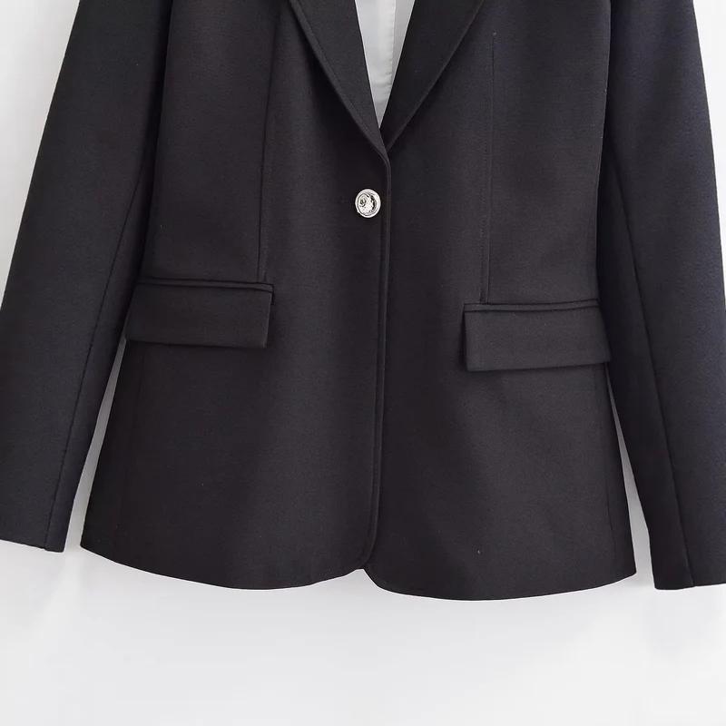 Damen Zeitloser Tailored-Blazer mit Ein-Knopf‑Verschluss, Reverskragen und Pattentaschen Drune