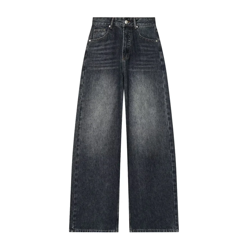 Damen Weite Highwaist-Culottehose mit Five-Pocket-Design und fließender Leinenoptik Drune