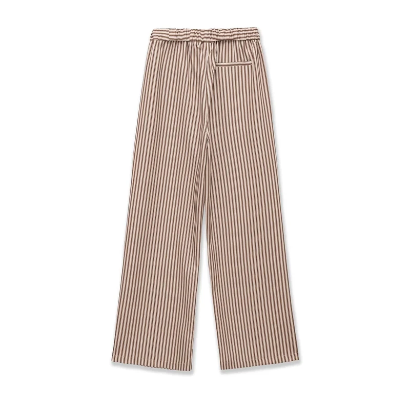 Damen Weite Culotte-Hose mit elastischem Bund und Streifenmuster Drune