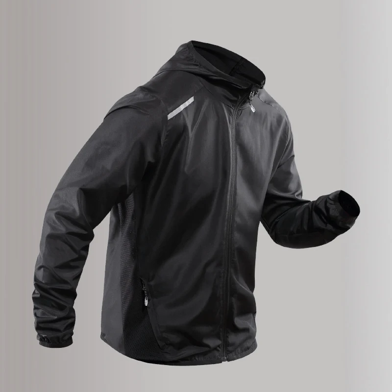 Herren Atmungsaktive und Wasserdichte Laufjacke