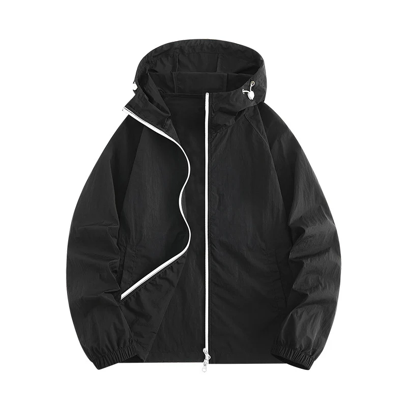 Damen Winddichte Sportjacke mit verstellbarer Kapuze