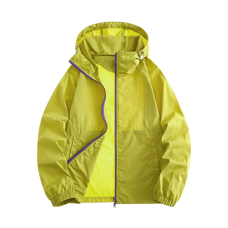 Damen Winddichte Sportjacke mit verstellbarer Kapuze