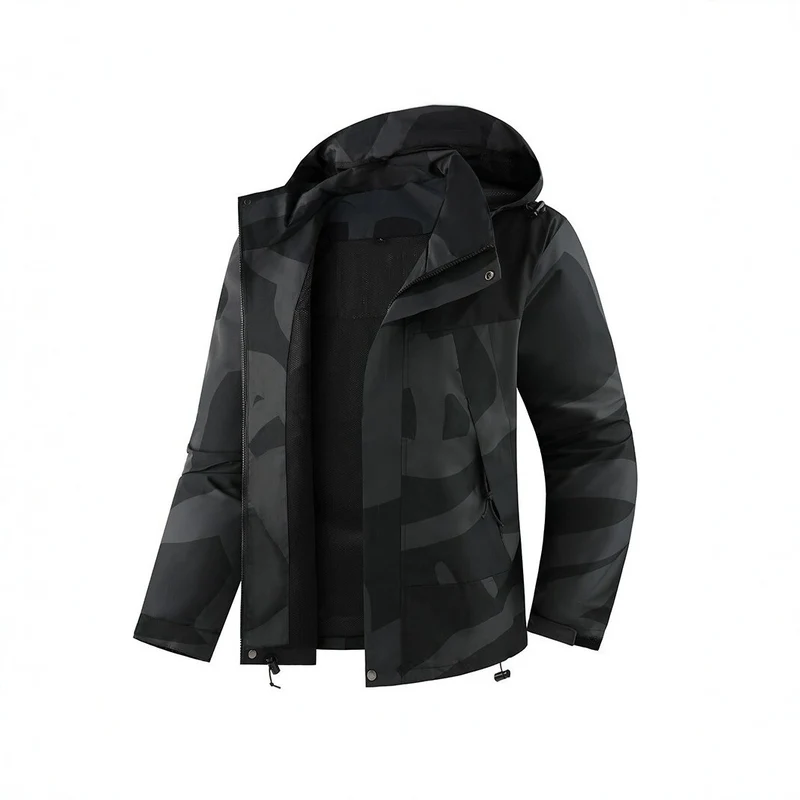 Herren Technische Outdoorjacke mit Kapuze Drune