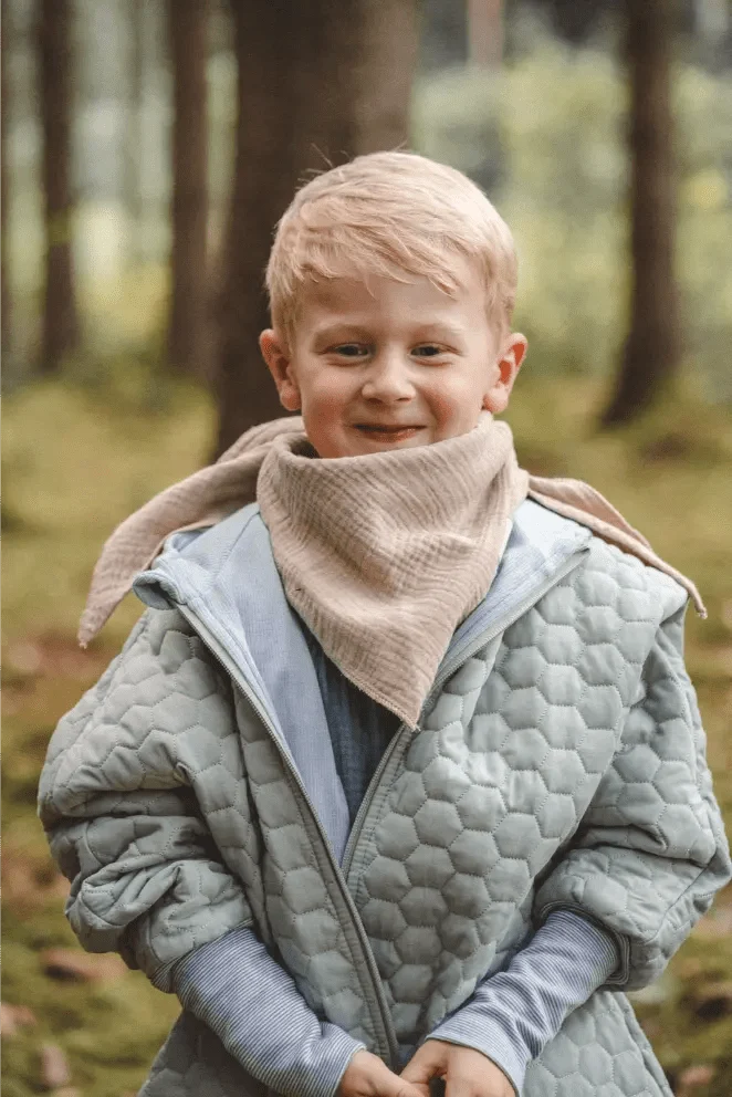 Steppjacke Kinder aus Baumwolle in Mint mit Blau