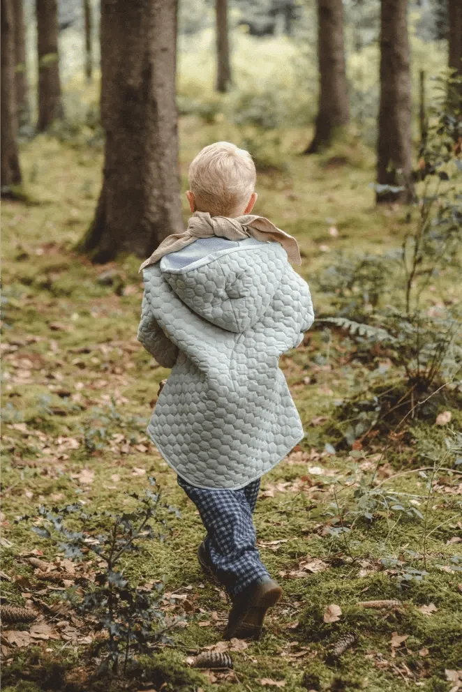 Steppjacke Kinder aus Baumwolle in Mint mit Blau