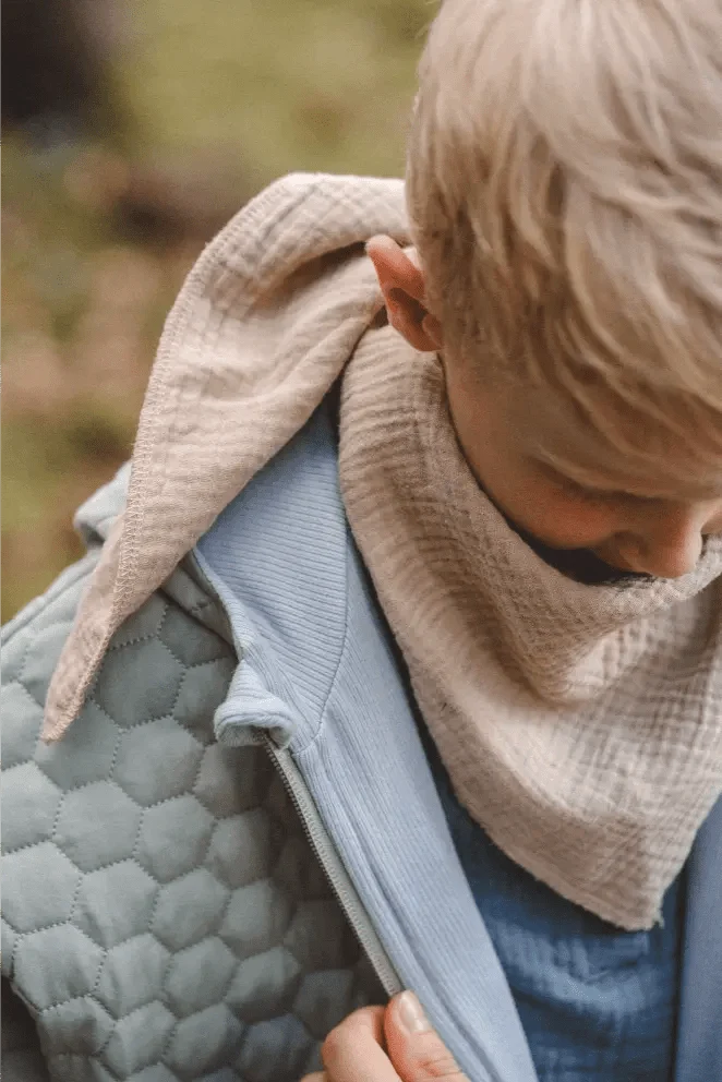 Steppjacke Kinder aus Baumwolle in Mint mit Blau