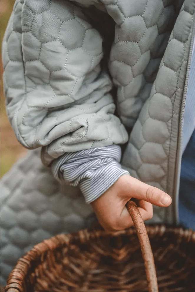 Steppjacke Kinder aus Baumwolle in Mint mit Blau